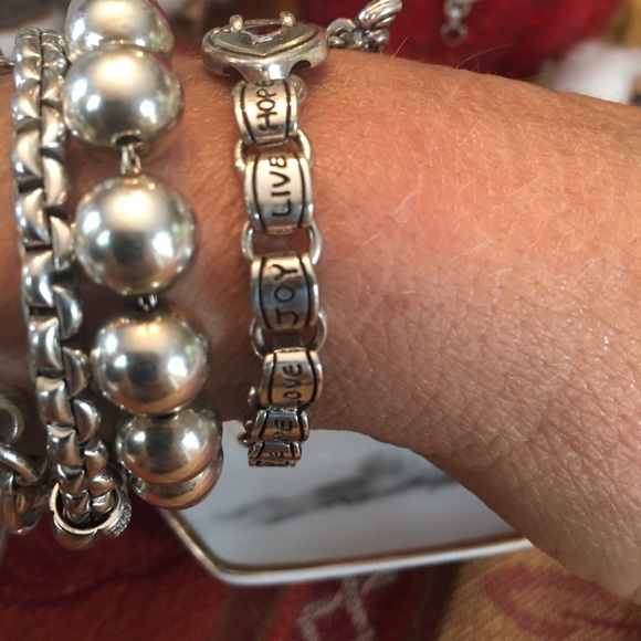 Brighton LOVE IS A HEART BEAT Heart inspirational Necklace Bracelet Earring RARE - Picture 13 of 16